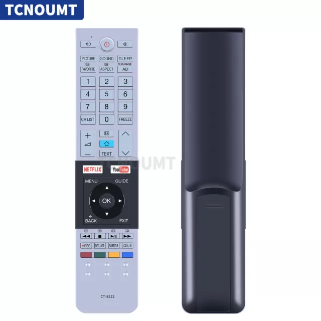 CT-8522 Replacement Remote Control For Toshiba LCD TV CT-8514 CT-8516 CT-8517