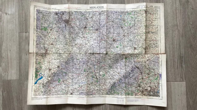 WW2 Ordance survey map 1942 Midlands