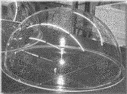 HEMISPHERE CLEAR PLEXIGLAS 24" OD x .220" Thick +1" FLANGE 15729-36