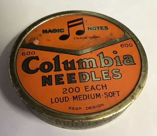 Columbia Gramophone Needles In Tin Loud Medium Soft