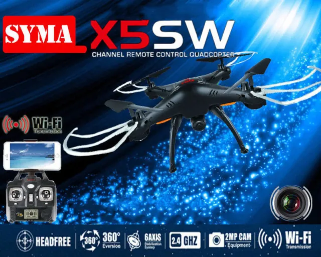 Black X5SW Explorers-II FPV 2.4Ghz UFO RC Drone Quadcopter Wifi 2MP Camera 2