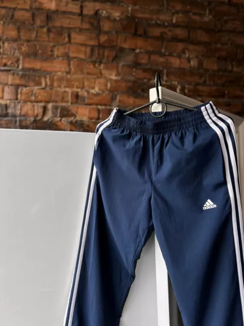 Adidas Ragazzi Bambini Pantaloni sportivi blu Logo a 3 strisce Taglia - YM,... 2