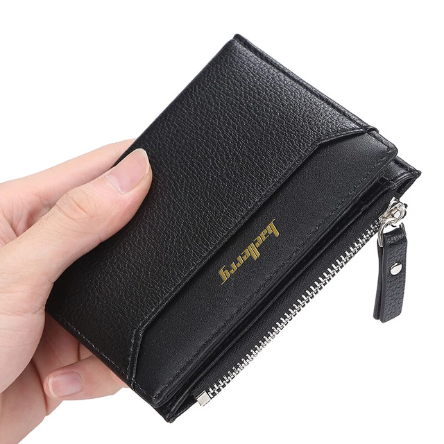 SAMTROH Red PU Leather Men's Wallet - RFID Blocking, Card Slots, Secret Pocket & Coin Holder