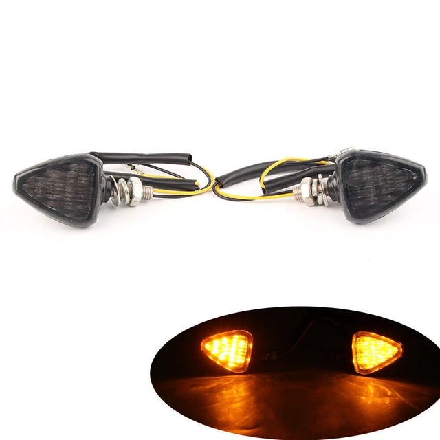 LED Amber Turn Signal Lights Indicator Lamp Blinker For Yamaha Smoke Lens