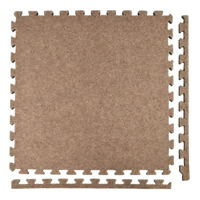 Azulejos de alfombra entrelazada Greatmats 24"" x 24"" bronceados (18 azulejos/72 pies cuadrados)