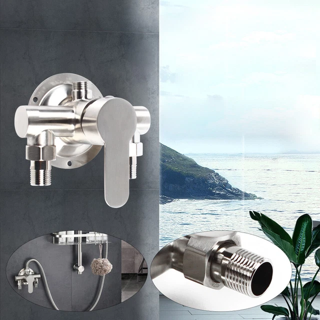 STAINLESS STEEL BATH Mixer Shower Valve Exposed Hot+Cold Bath Mixer