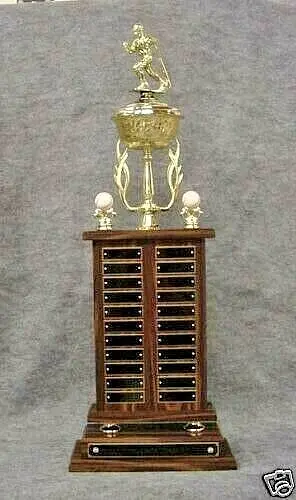 Fantasy Baseball Softball Perpetual Trophy 22 Years 32 Inches Tall ~^