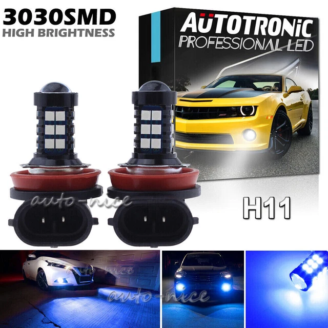 H11 H8 H9 H16 30SMD LED Fog Driving Light Upgrade 10000K Blue High Power Bright