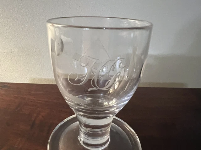 18th Century Antique Georgian English -Footed Firing Glass Masonic 2