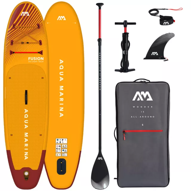 Aqua Marina Fusion 10' 10' Isup Set Stand Up Paddle Planche Sup 2023 Orange