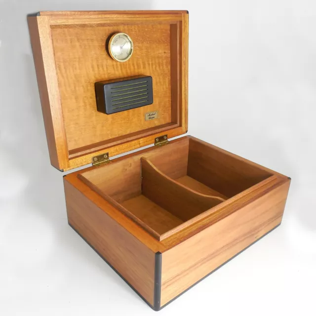 Michael Dixon Humidor Light Curly Koa Wood Cigar Box Handmade USA