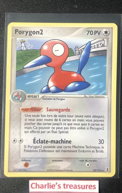 Carte Pokemon - Porygon2 Rare - 25/113 - Espèces Delta - FR - NM+ / NEUF