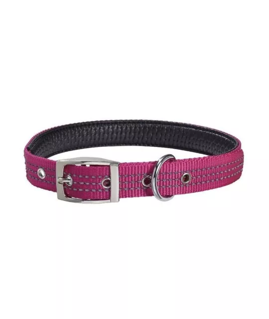 Collare in nylon fucsia modello Renfort per cani Croci