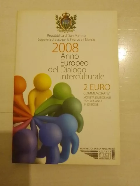 Saint Marin , 2 Euro, année européenne du dialogue interculturel, 2008