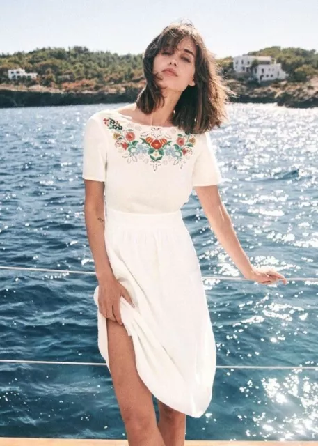 SEZANE ODALIE ECRU Dress Size 34 BNWT 95.00 PicClick UK