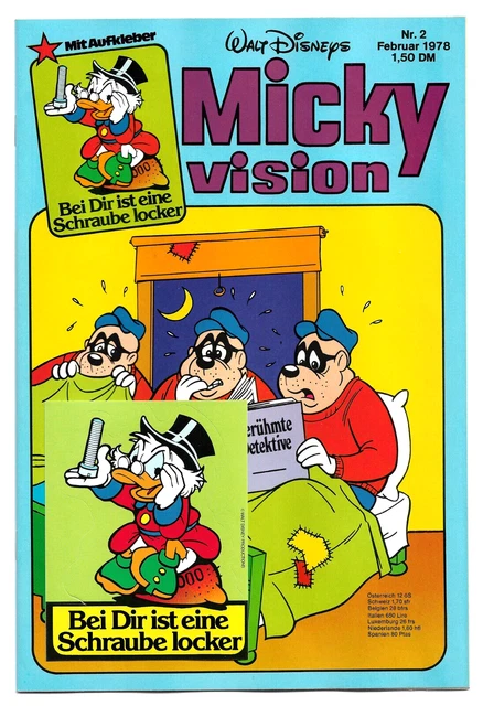 »Mickyvision« Nr. 2/1978 [Ehapa Verlag] Inklusive Aufkleber-Beilage 💥Z 0-💥