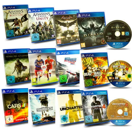 Giochi PS4 Batman Uncharted Driveclub FIFA 15 16 Need for Speed Assassins Creed