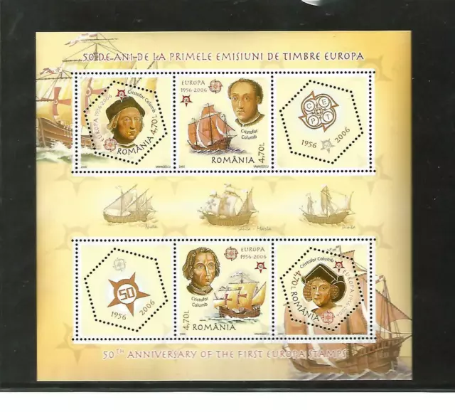 Rumänien BLOCK ** MNH SCHIFF 2006 KOLUMBUS