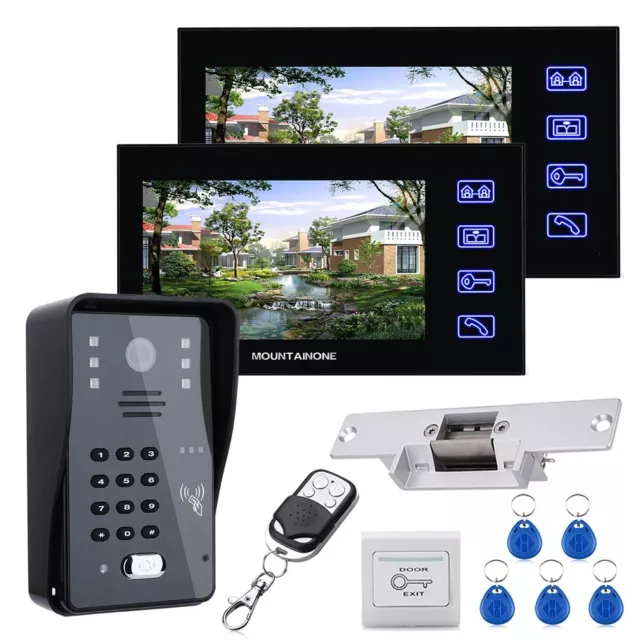 RFID Password IR-CUT 1000TV 7inch Monitor Video Door Phone Doorbell Intercom