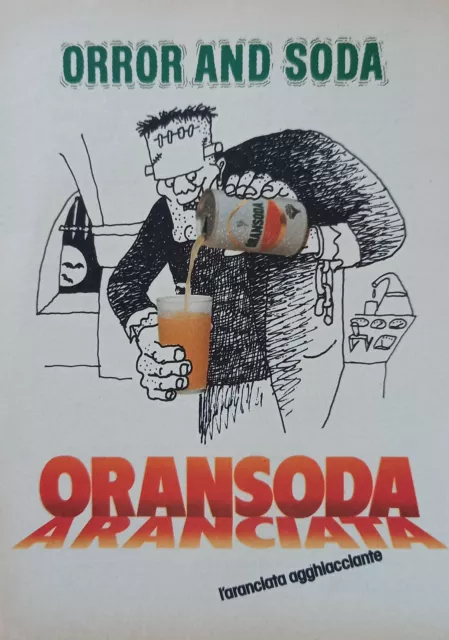 Pubblicità Advertising Werbung Italian Clipping 1981 ORANSODA ARANCIATA Orror .