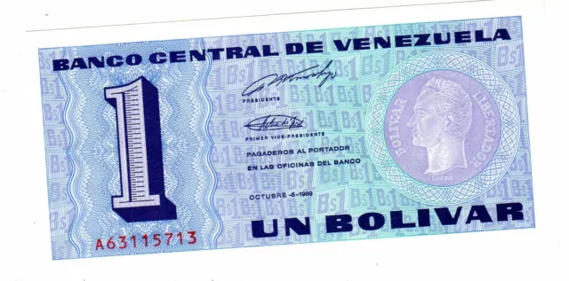 VENEZUELA Billet 1 BOLIVAR 1989 P68  UNC NEUF