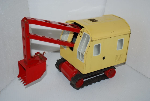 Joustra Grue N°911 Avec Benne Preneuse - RARE En Boîte - 63 Cm - France