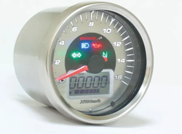 NEU Koso D64 Chrome Style Tachometer + Signalleuchten 260 kmh mit ABE B01 , BB64