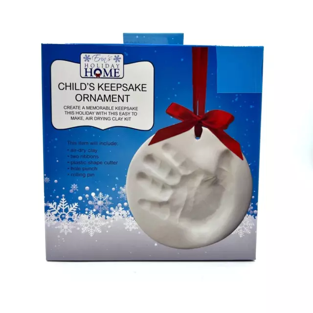 Erin's Holiday Home Child's Keepsake Ornament Kit Hand Paw Print Gift