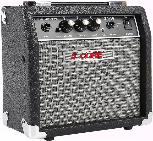 5Core Electric Guitar Amp 10Watt Amplifier Built in Speaker Headphone Jack & Aux