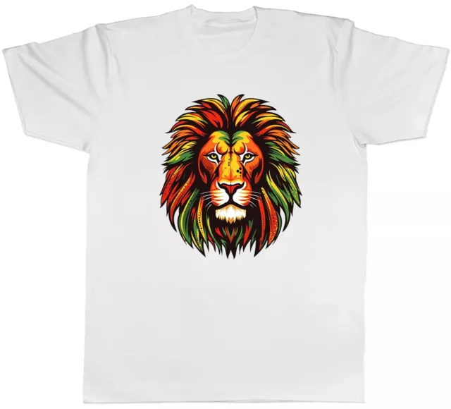 Fierce Lion Herren T-Shirt Reggae Jamaika Rasta Dschungel T-Shirt Geschenk