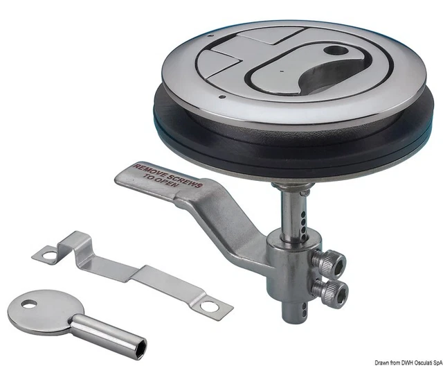 OSCULATI Lift And Turn Flush Latch Aisi316 With Lock