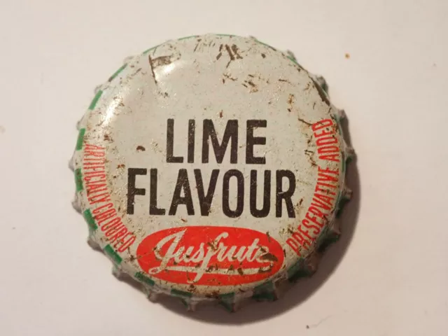 CROWN SEAL BOTTLE CAP JUSFRUTE LIME FLAVOUR c1960s in GOOD CONDITION