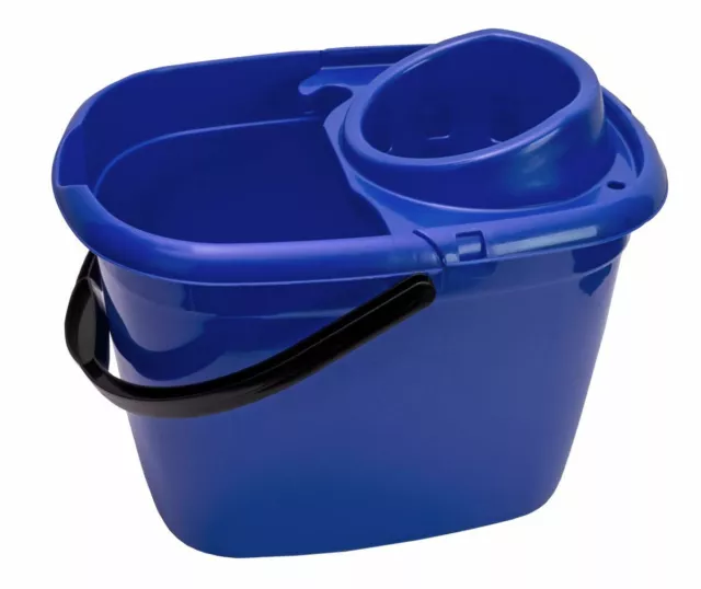 Abbey Professional Mop and Bucket Kit with two mop heads, Blue 3
