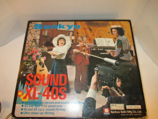 Vintage Sankyo Sound XL-40S Video Camera Made In Japan Super 8