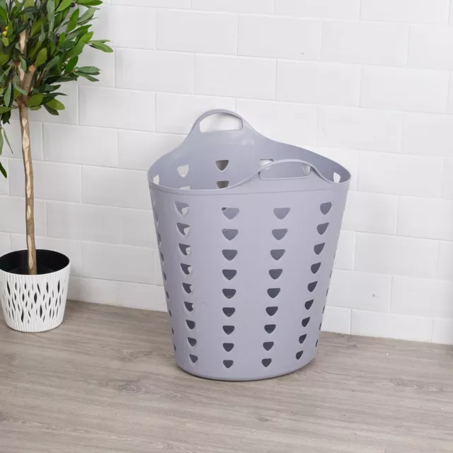 Large Flexible Plastic Laundry Clothing Flexi Washing Storage Basket Organiser