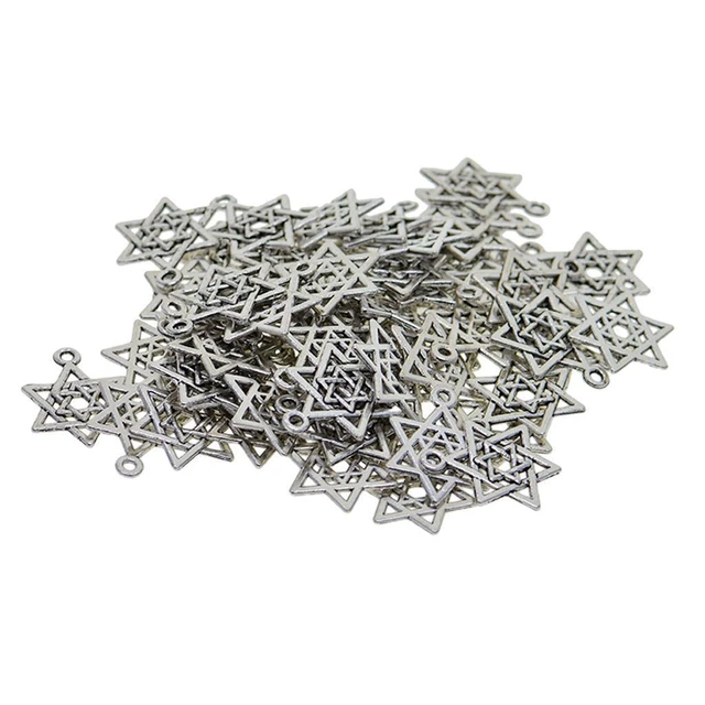 50 Stück tibetischen Silber  Schmuck machen Charms Anhänger Handwerk