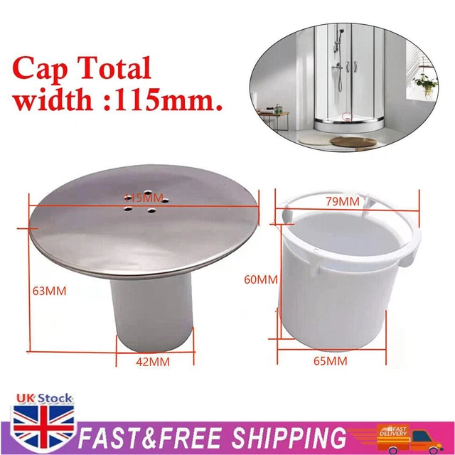 SHOWER DRAIN TRAP Cover Shower Plughole Cover 115mm Plug Drain