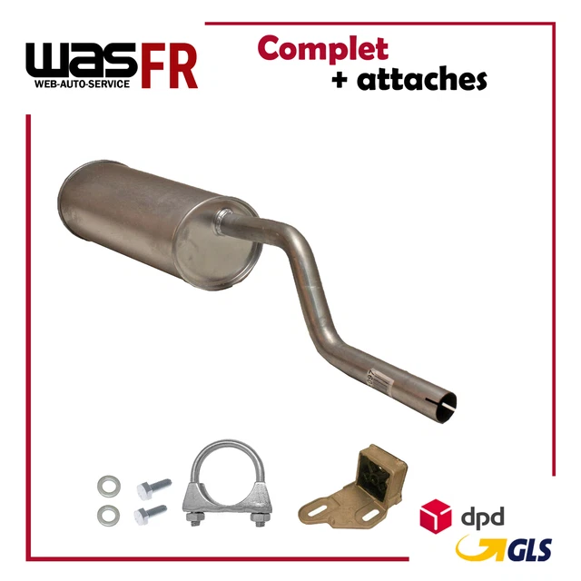 Ligne D’échappement Complète Pour Renault Clio 2 II 1.4 16V - Silencieux Neuf, Garantie 30 Mois