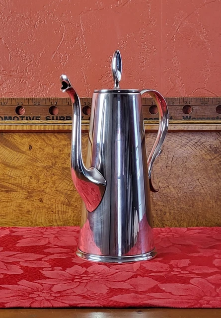 Vintage•Wallace•Town House•Tall Silver Coffee/Tea Pot•#9352•Very Cute and Clean