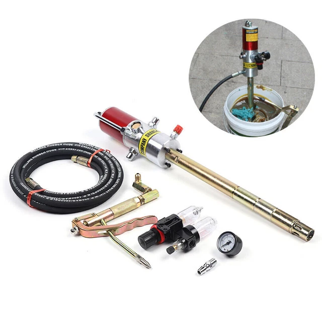 PNEUMATIC GREASE GUN Air Operated Ball Grease Pump +Pressure Regulating