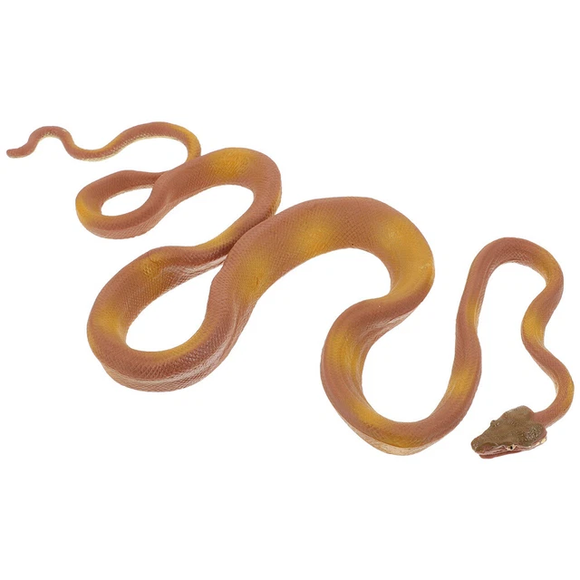 Juguetes artificiales de animales serpiente juguetes para niños goma serpiente marrón plástico