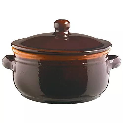 Bruna Coli ’Casserole Haute 24 CM en Terre Cuite Couverture Céramique