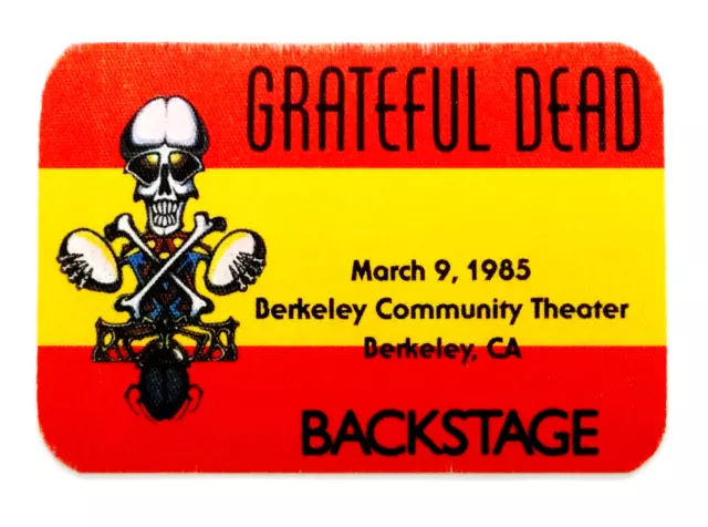 Grateful Dead Backstage Pass Berkeley CA BCT 3/9/85 3/9/1985 Rick Griffin Art