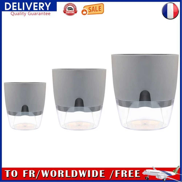 Flower Plant Vase Self Watering Planter Planting Flower Pot Water Storage Basin