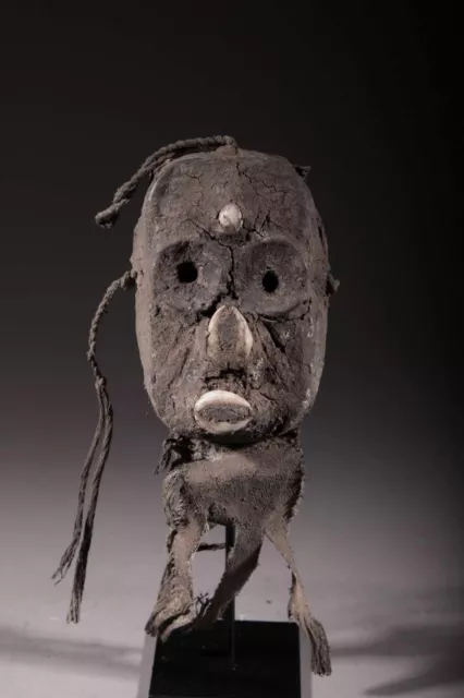 Mask African Mask Document Passport Féticheur Gourounsi IN Aluminium 2073