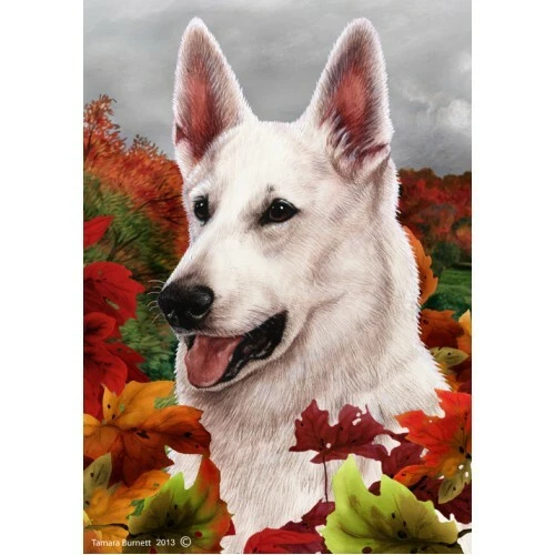 Fall Garden Flag (TB) - White German Shepherd 131951