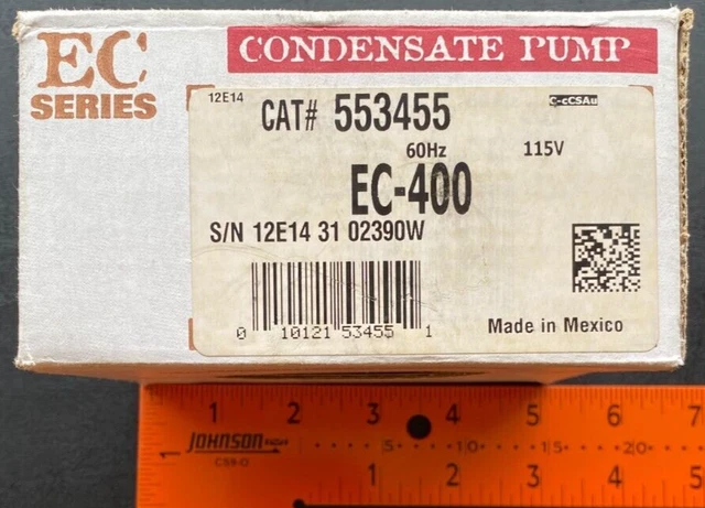 NEW LITTLE GIANT 115V in-Pan Condensate Pump EC-400 553455 $129.99