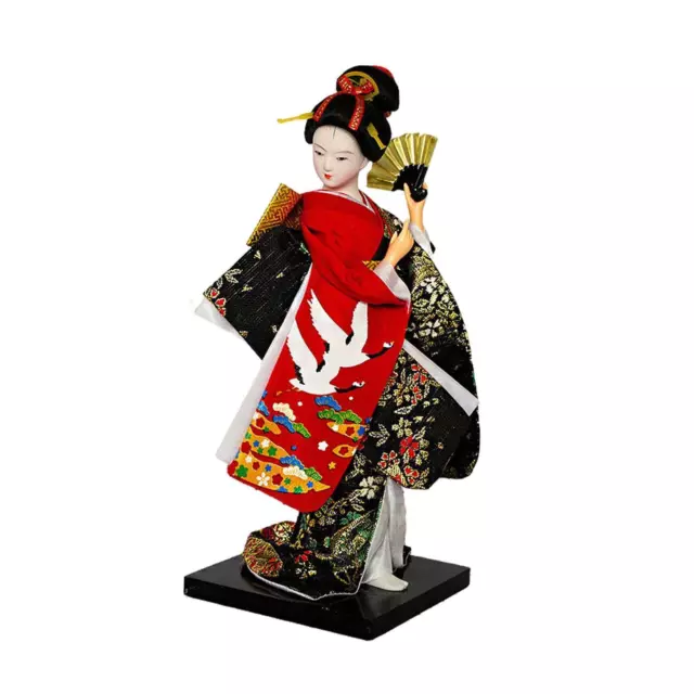 Statuetta di bambola kimono geisha giapponese da 25 cm per libreria del