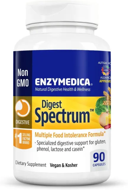 Enzymedica Digest Spectre 90 Capsules, Améliore Énergie, Digestif Support