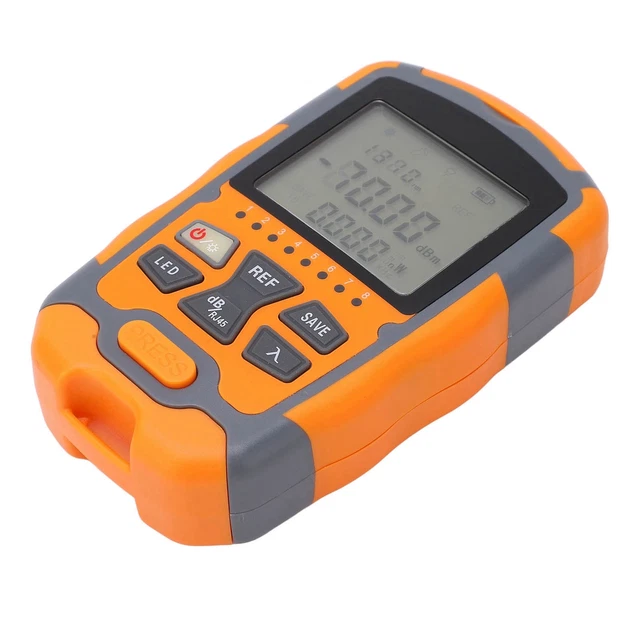 Mini Optical Power Meter Portable Optical Fiber Cable Tester Multimeter LED HEL